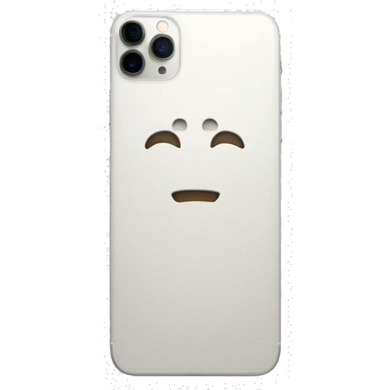 iPhone 16 pro max in white emoji