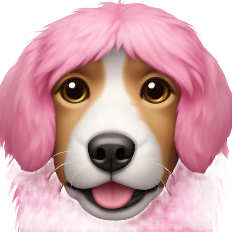 Pink dog emoji