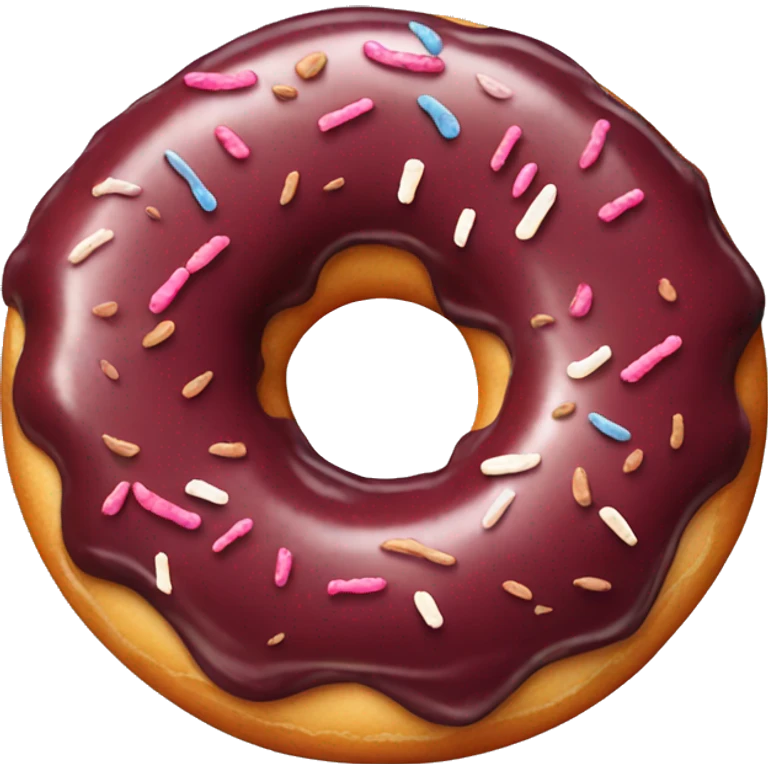 Burgundy donut emoji