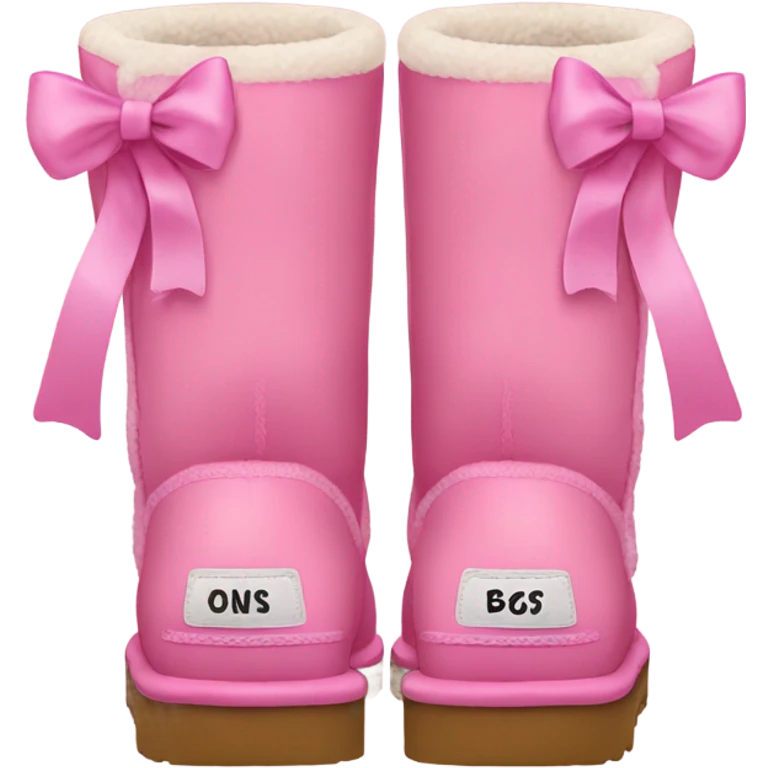 pink uggs with bow emoji