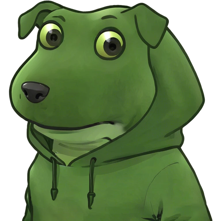 Dog wearing a hoodie  emoji