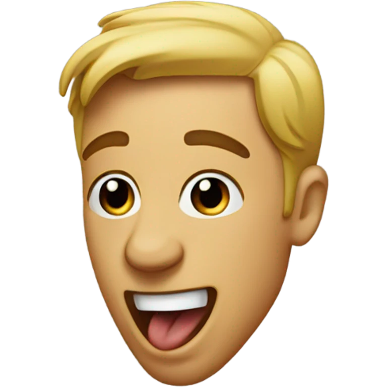 man sticking his tongue out emoji