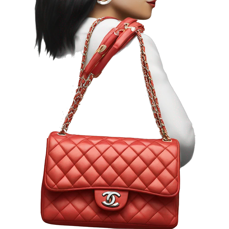 Front Chanel bag Red emoji