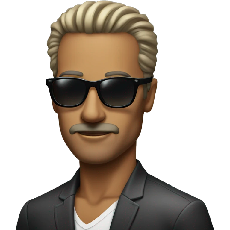 portrait of a stylish man with sunglasses emoji