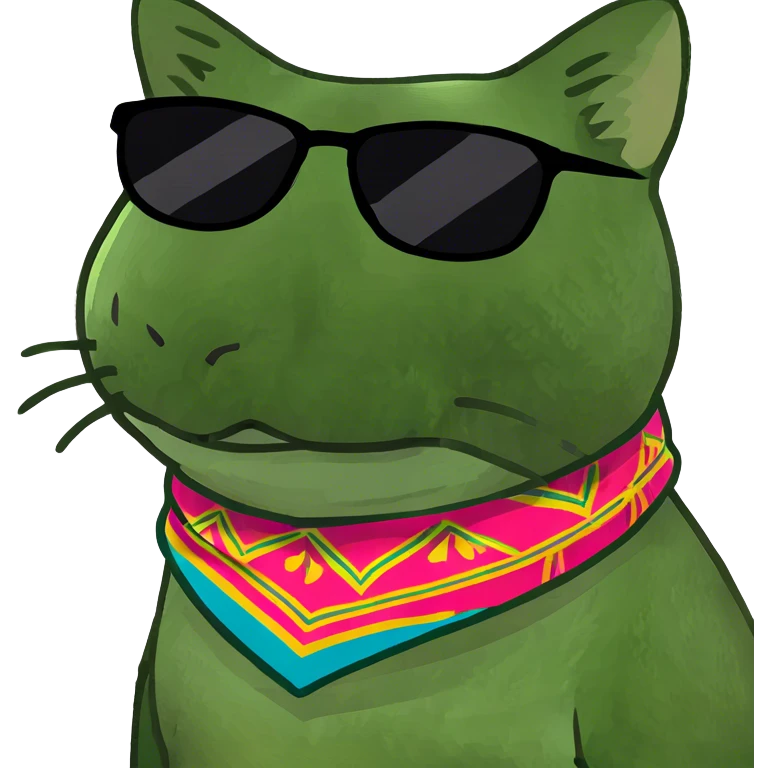Cat with sunglasses emoji