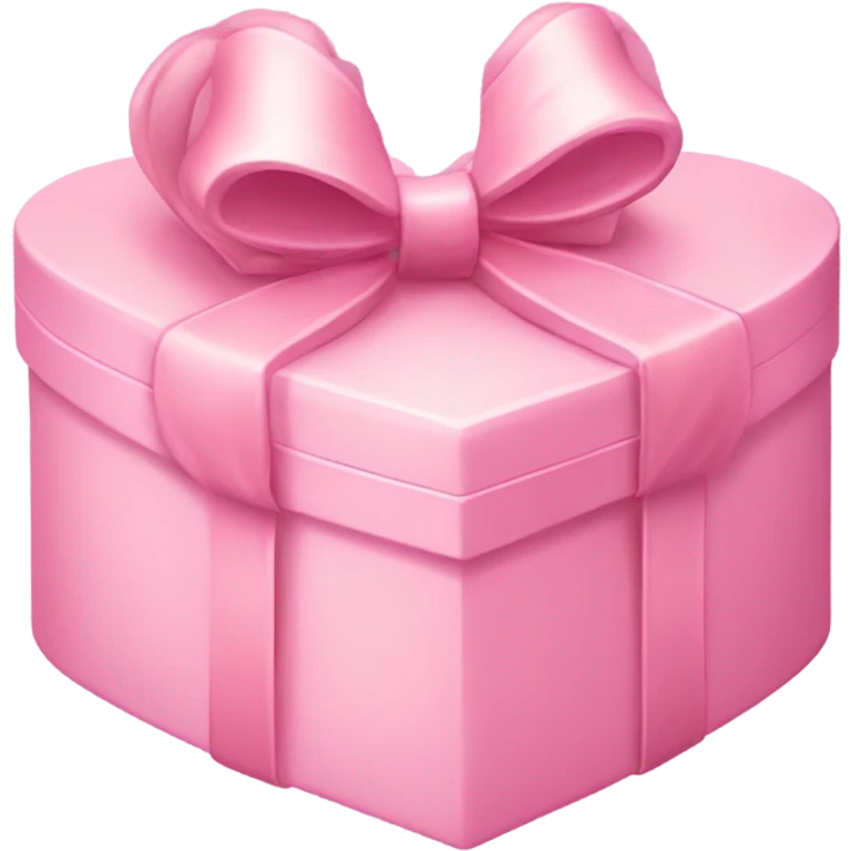 frilly pastel pink heart-shaped box of chocolates with a bow emoji