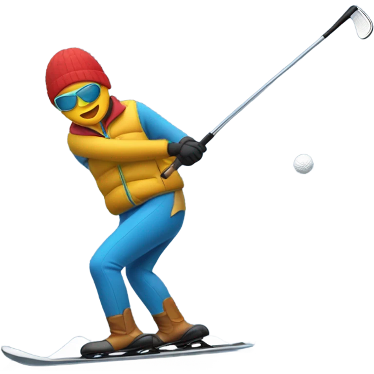 Golfer skiing emoji