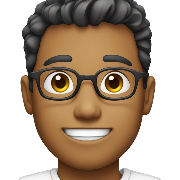 smiling boy in white shirt emoji