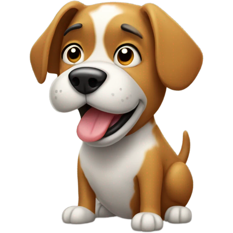 Dog pooping emoji