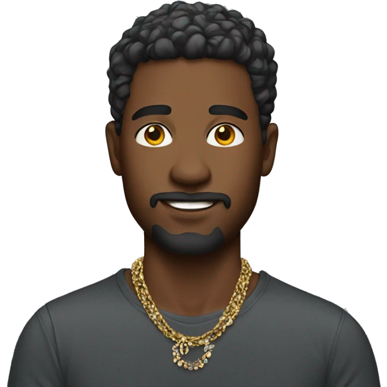 casual male portrait with jewelry emoji
