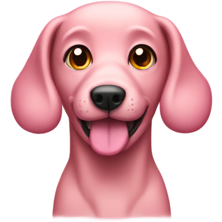 Pink dog  emoji