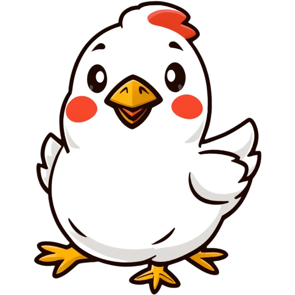 chicken with baby chicks emoji
