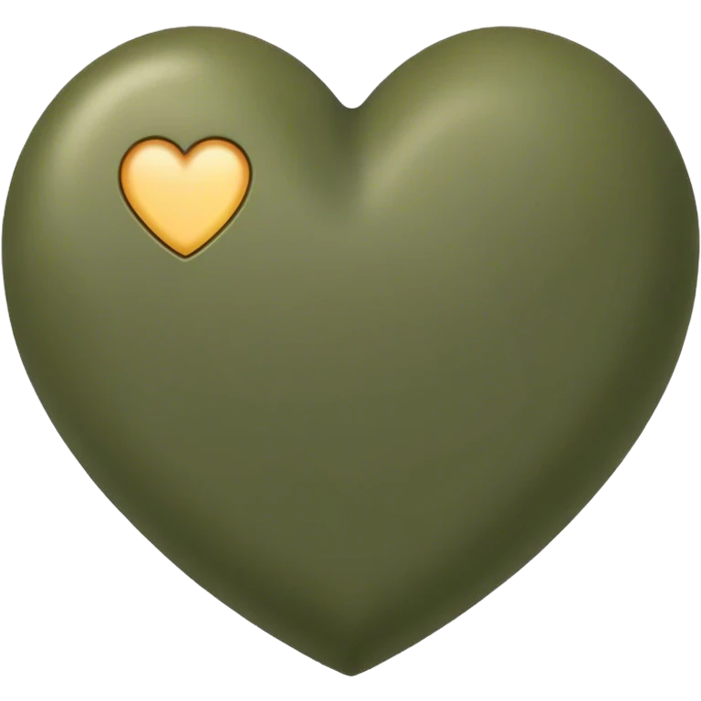 khaki green heart  emoji