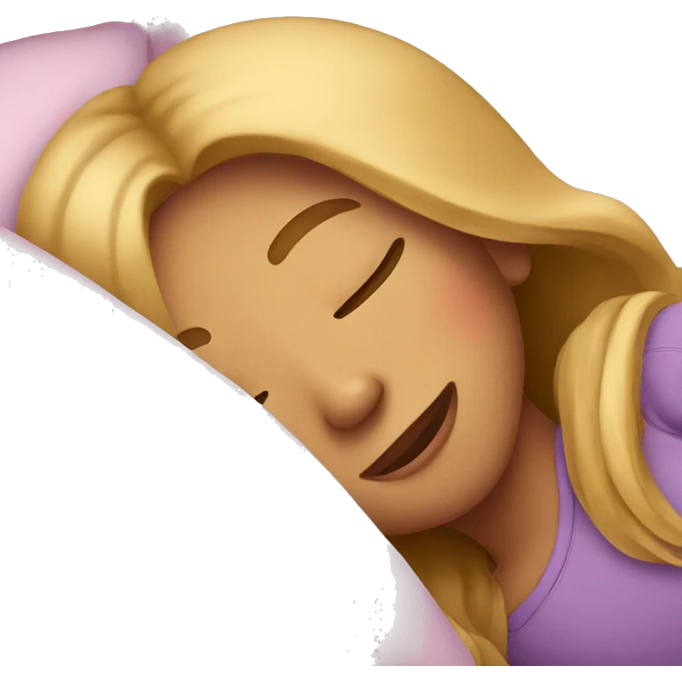 Girl sleeping in bed emoji