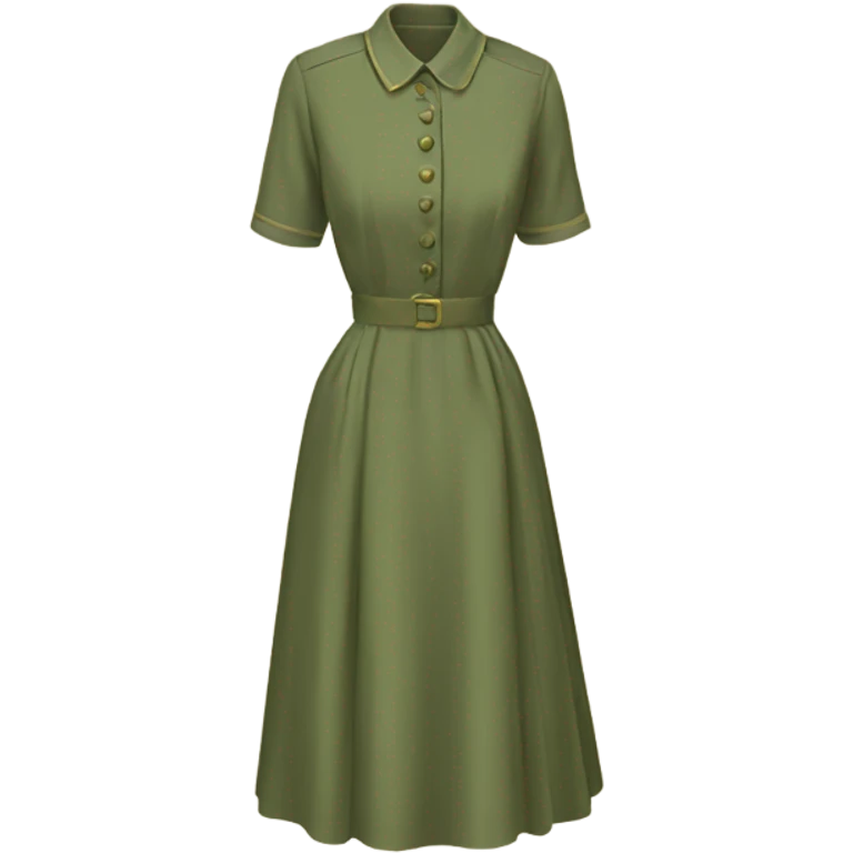 Khaki green vintage dress emoji