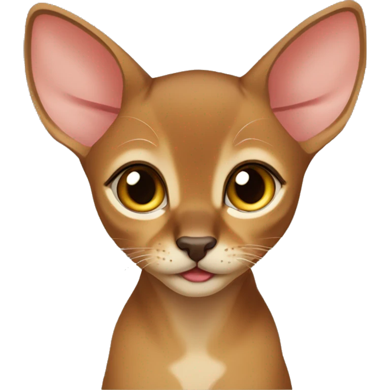 Fawn Abyssinian kitten emoji