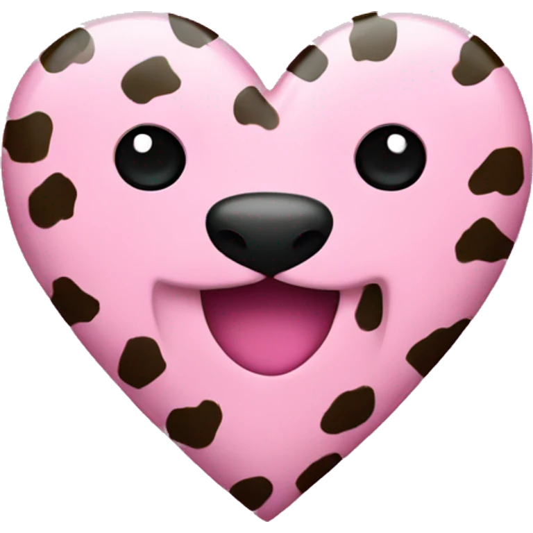 Pink Cheetah print heart  emoji