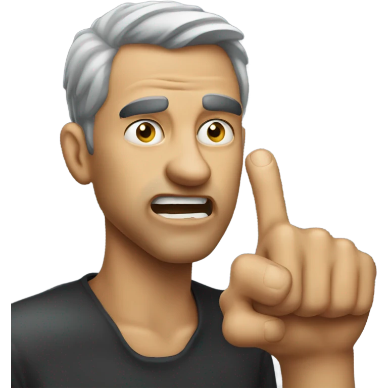 man biting finger  emoji
