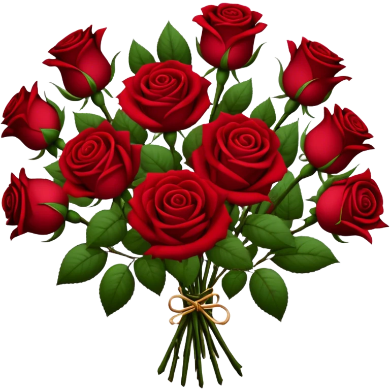 Bouquet of dark red roses emoji