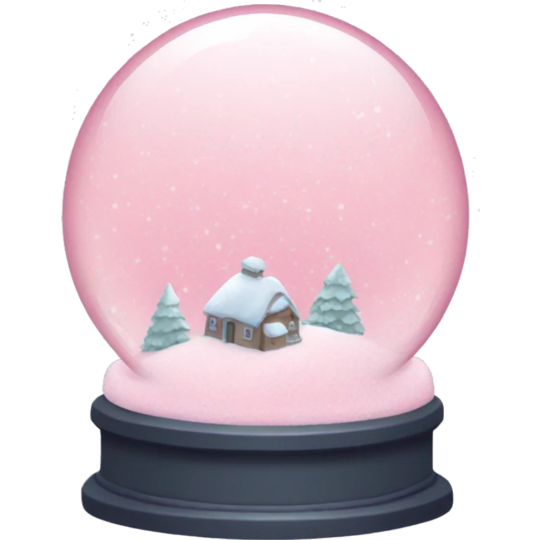 Pastel pink snow globe emoji