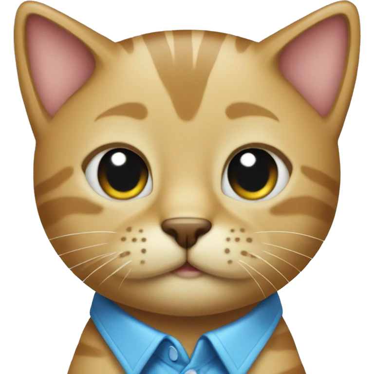 Un gato con camisa emoji