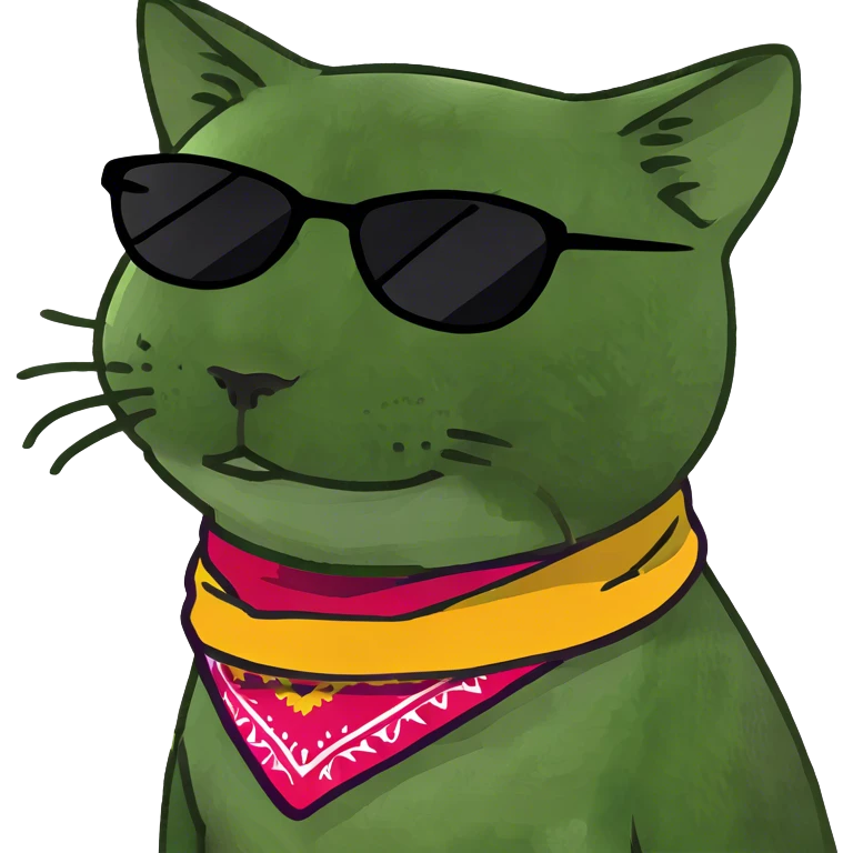 Cat with sunglasses emoji