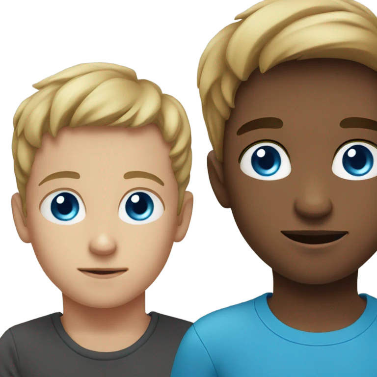 blue eyed boy and boy emoji