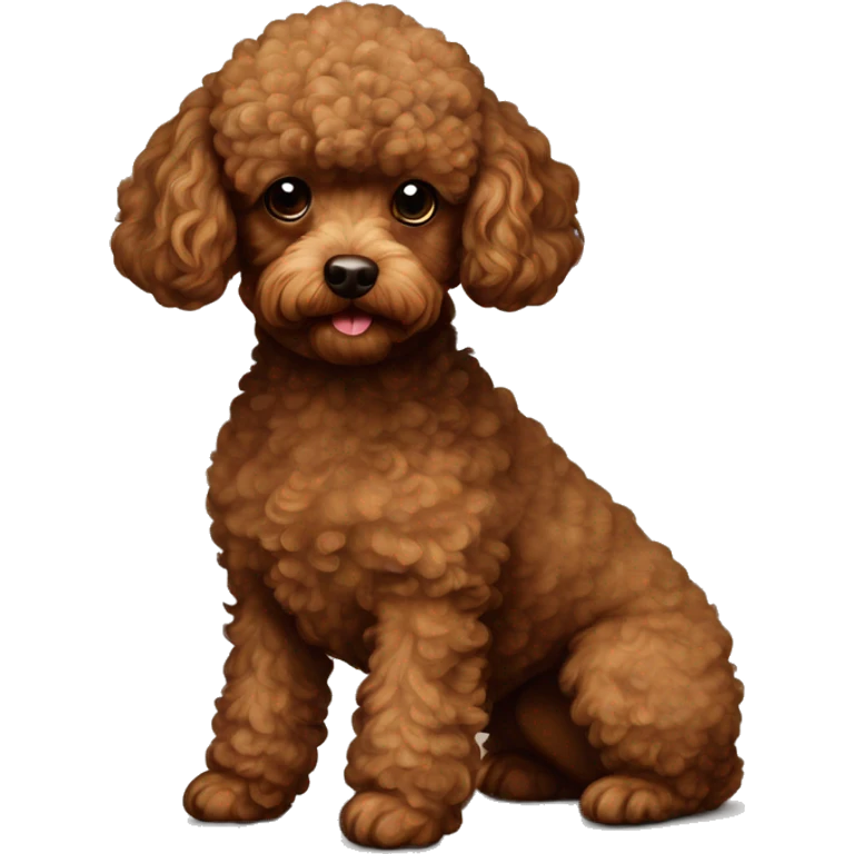Brown toy poodle  emoji