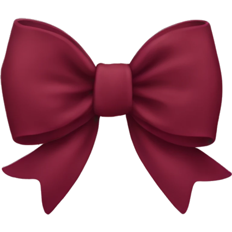 burgundy bow  emoji
