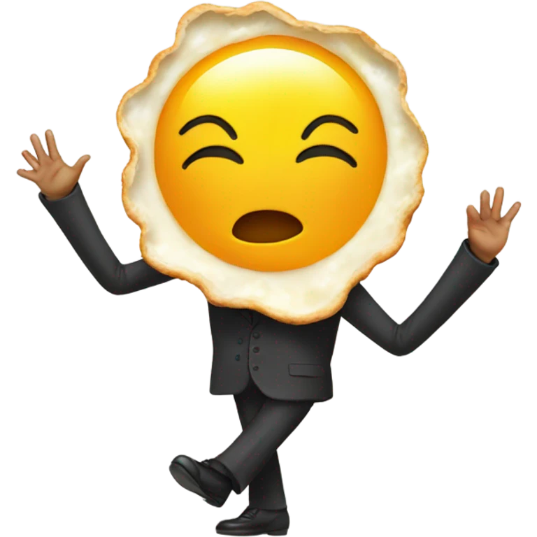 Dancing fried egg emoji