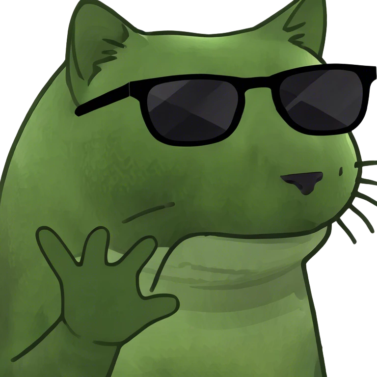 Cat with sunglasses emoji