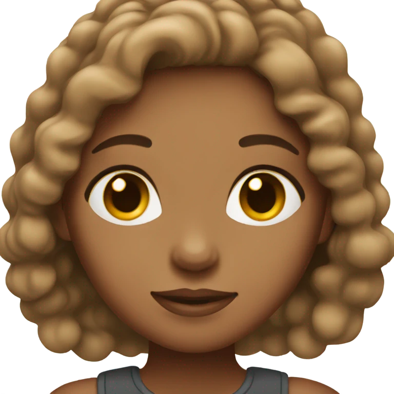 Light brown skin girl with light brown hair emoji