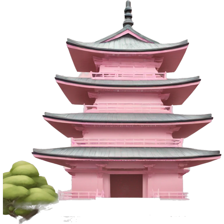 Light pink Japanese temple emoji