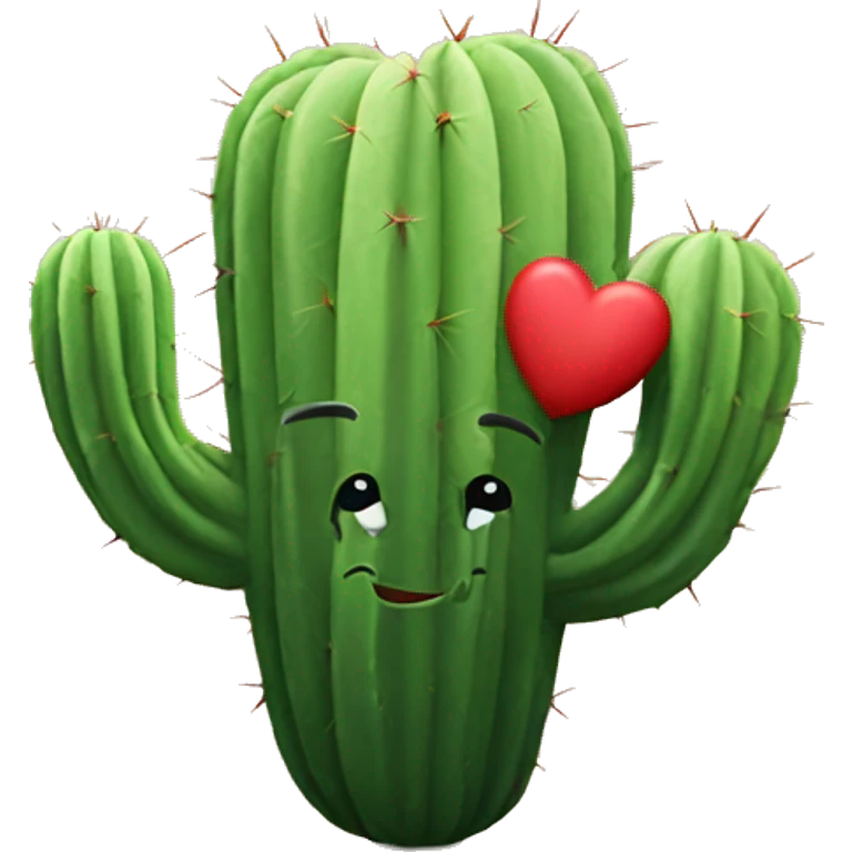 cactus in the shape of a heart emoji