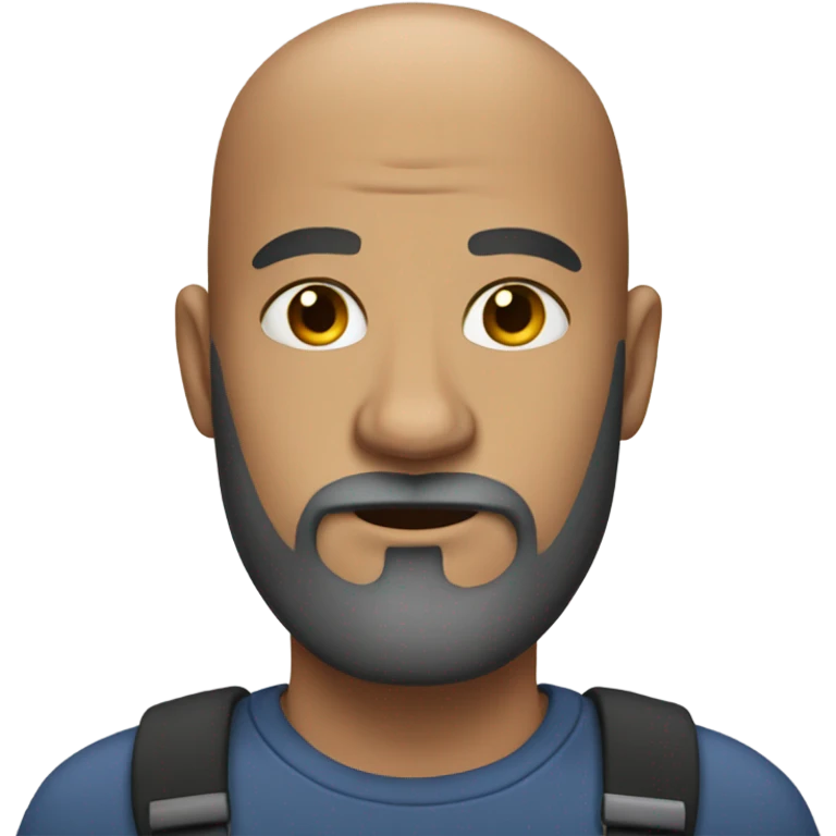 bald man with beard portrait emoji
