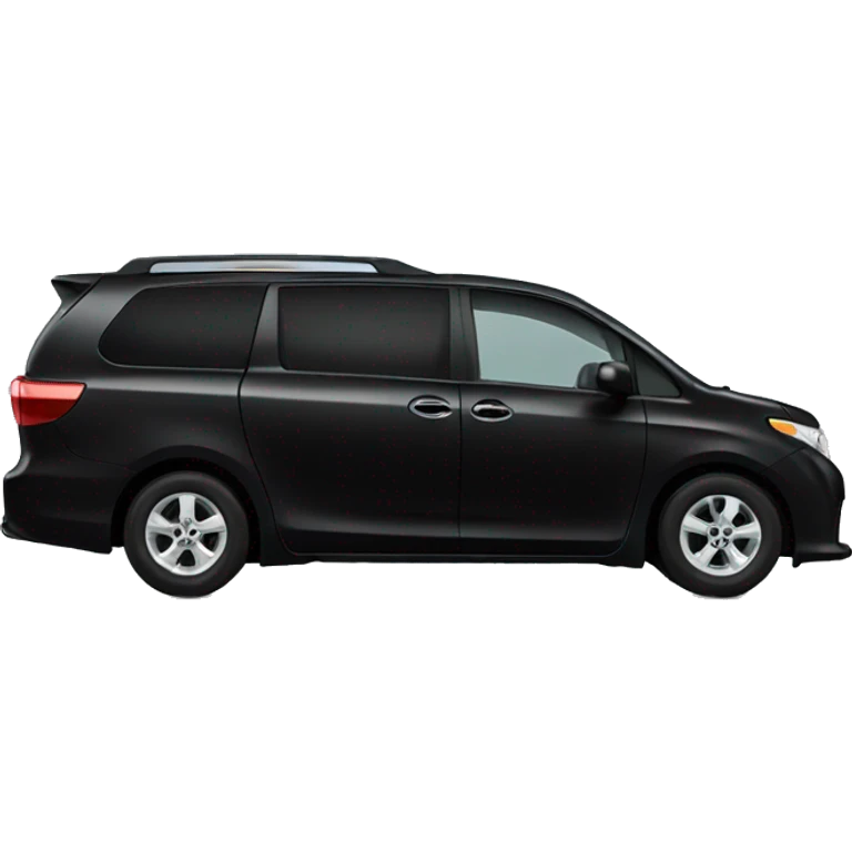 black Toyota minivan  emoji