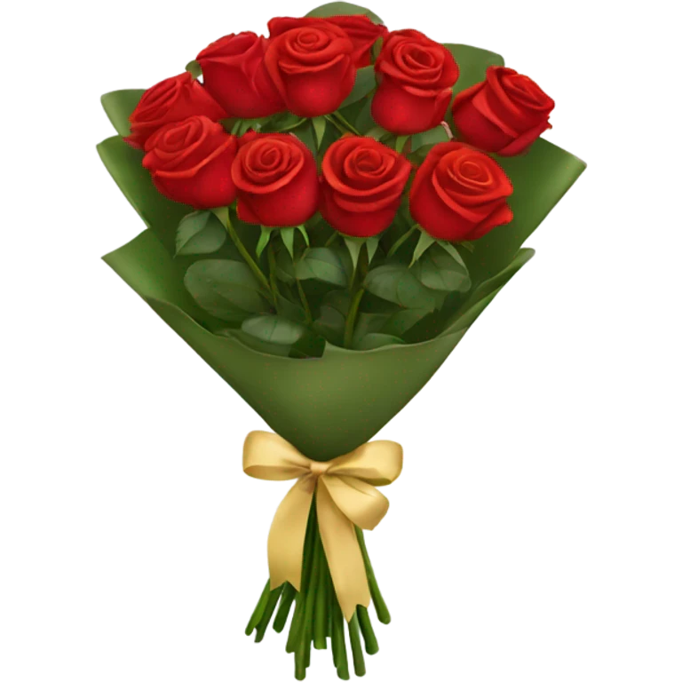 bouquet of 12 red roses emoji