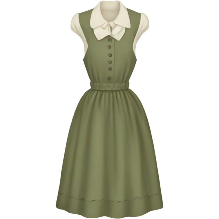 Khaki green cottagecore dress emoji
