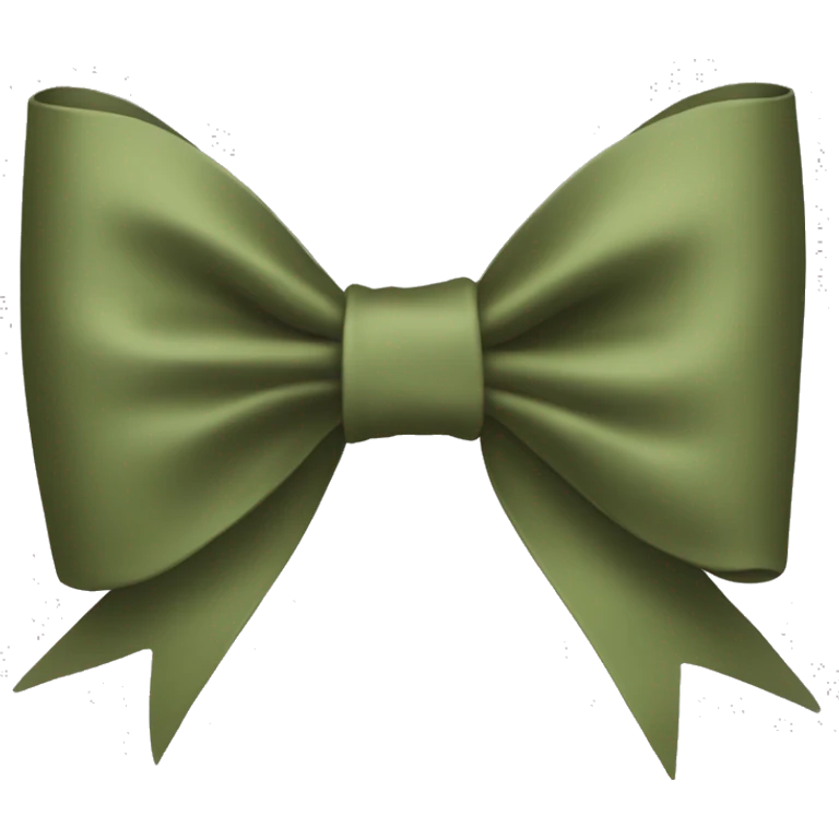 Khaki green bow  emoji