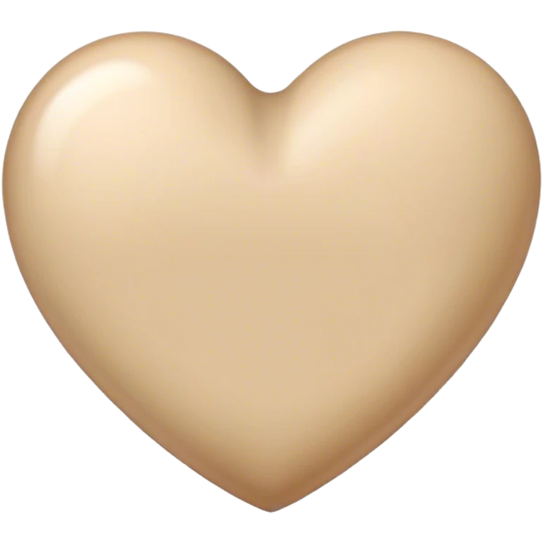 beige heart emoji