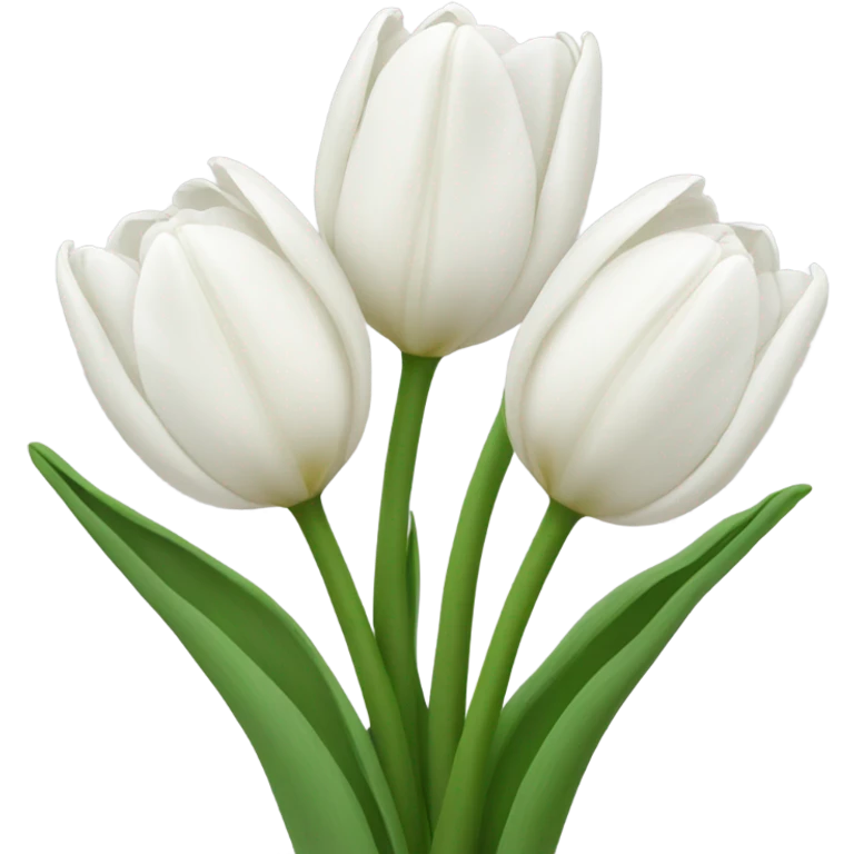 White tulips  emoji