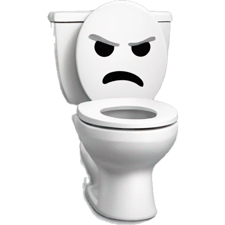 Angry toilet emoji
