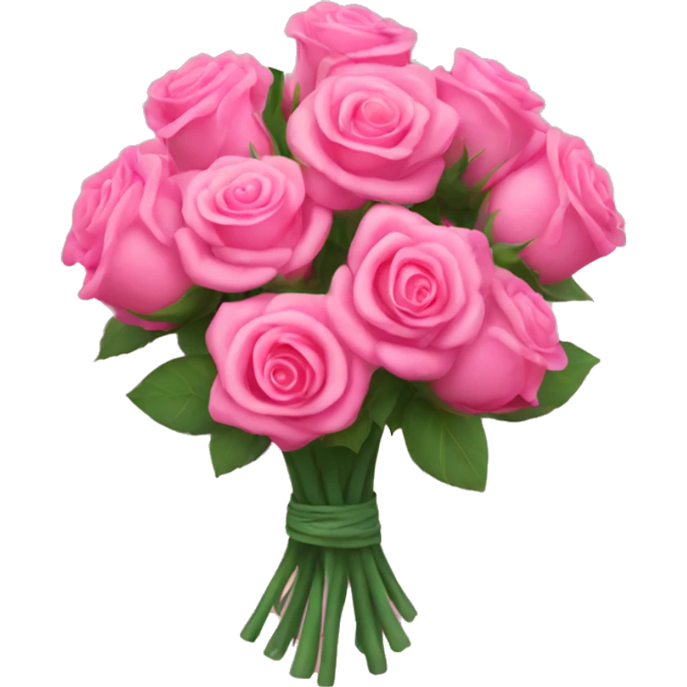 Pink bouquet of roses emoji