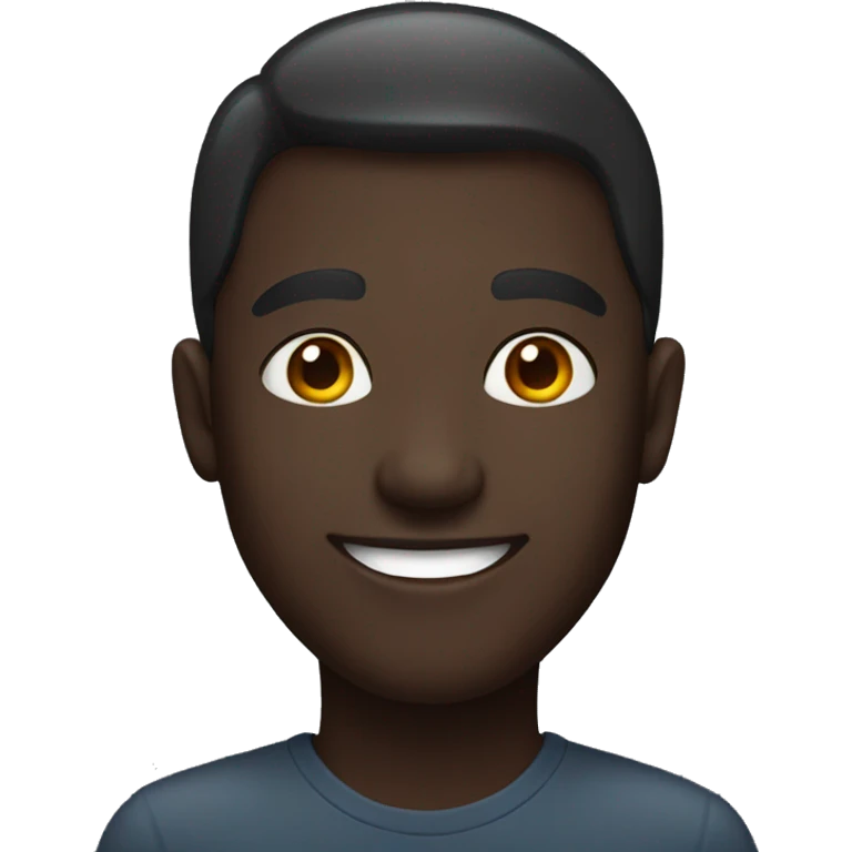 happy dark-skinned male portrait emoji