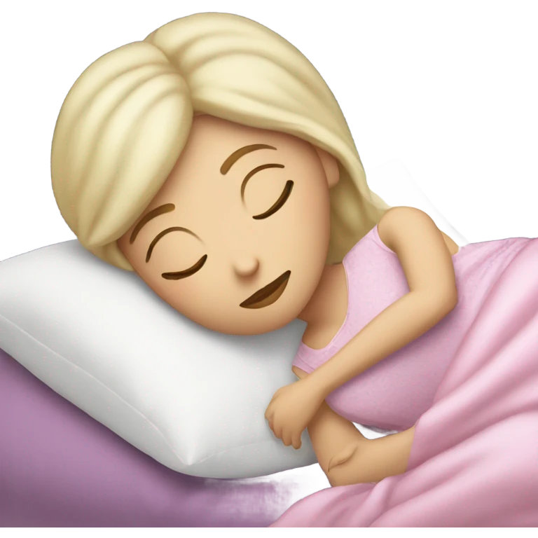 sleeping beauty brunette white girl with a silk pillow emoji