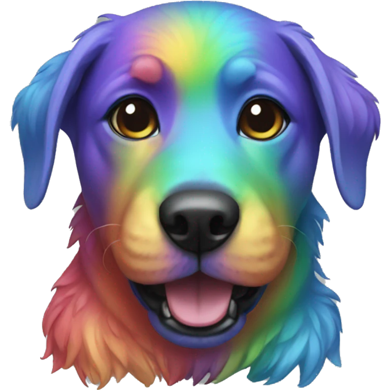 Rainbow dog emoji