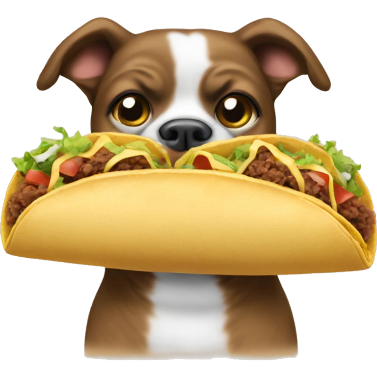 Dog eating a taco emoji