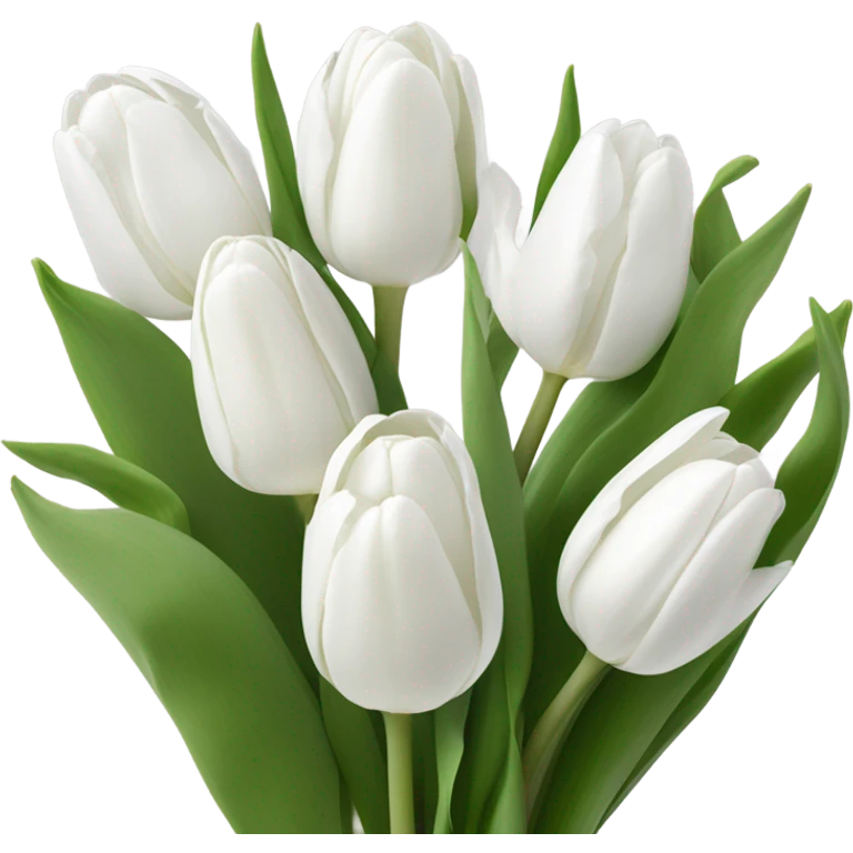 white tulip bouquet  emoji