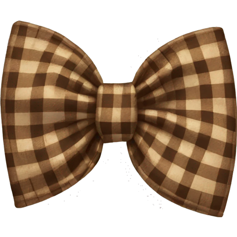 brown plaid bow emoji