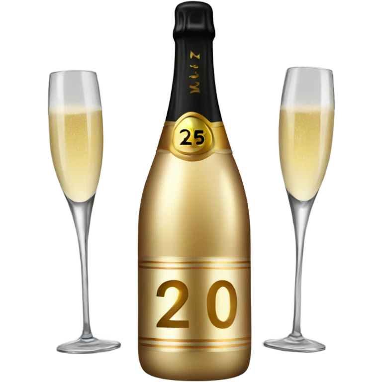 2025 new year champagne  emoji